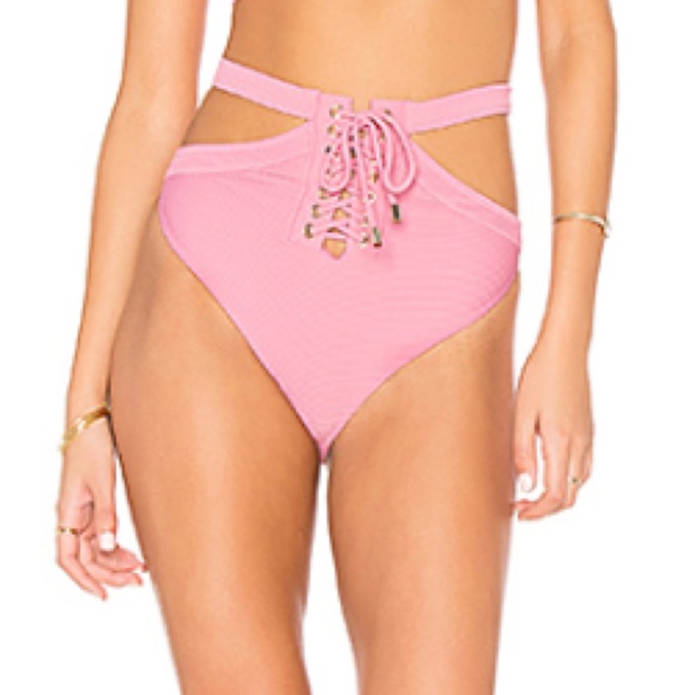 Kopper & Zink Bardot Bikini Bottom in Rose Pink Size Large